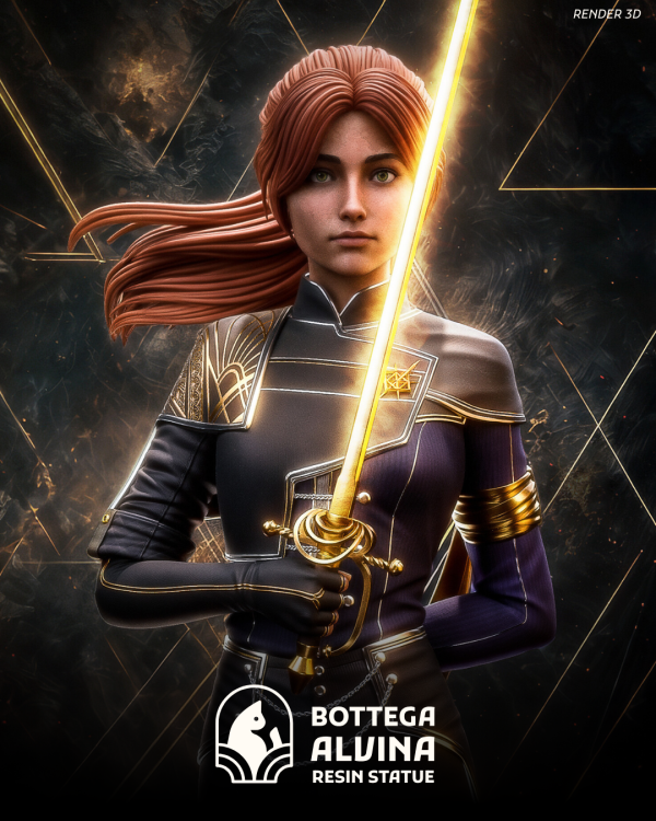 Hand painted Lumière's Girl statue inspired by Maelle from Clair Obscur: Expedition 33