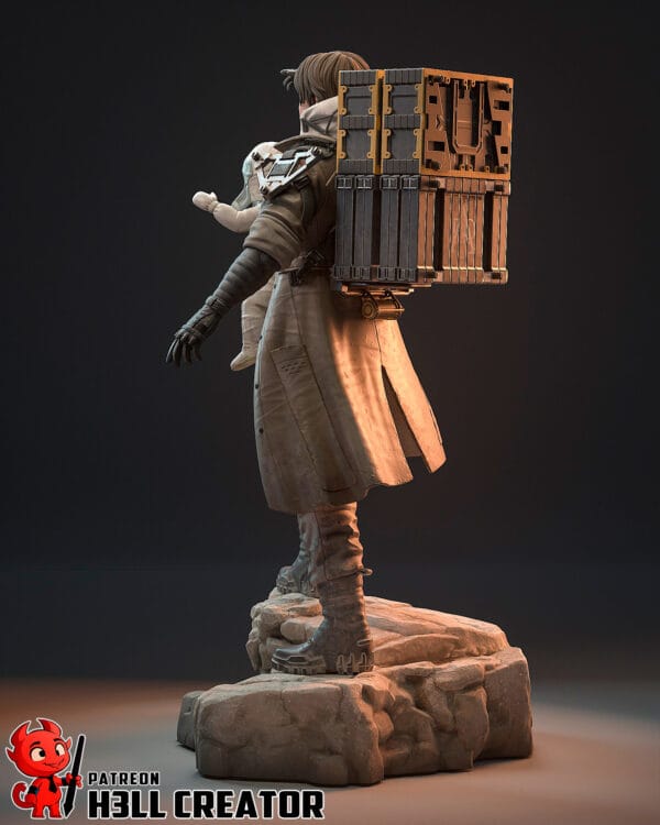 Statua Sam e Lou | Dipinta a mano - immagine 3