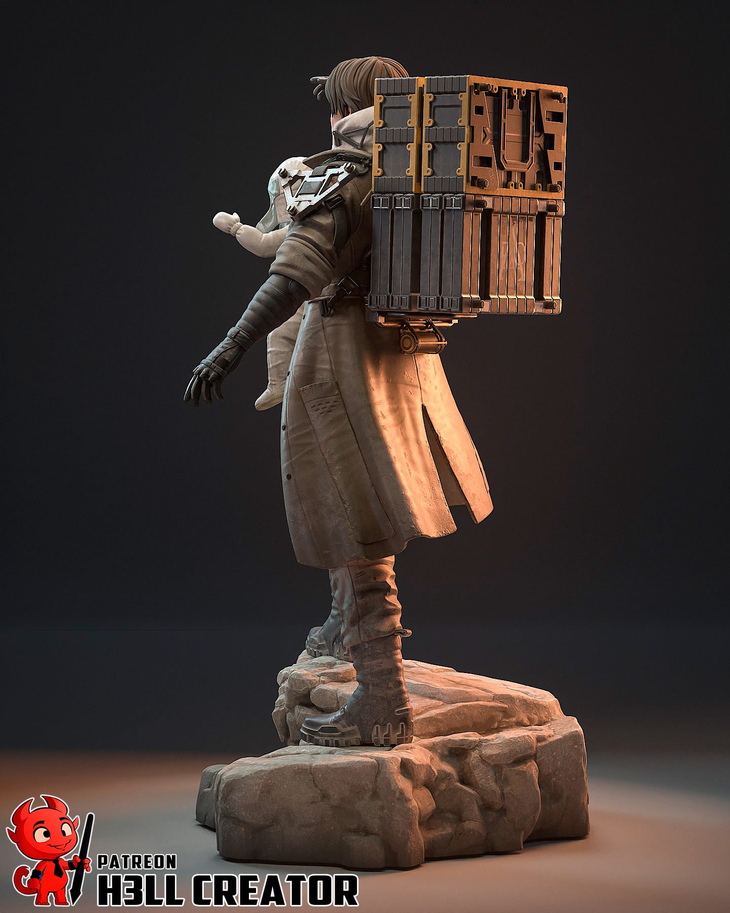 Statua Sam e Lou | Dipinta a mano - immagine 3