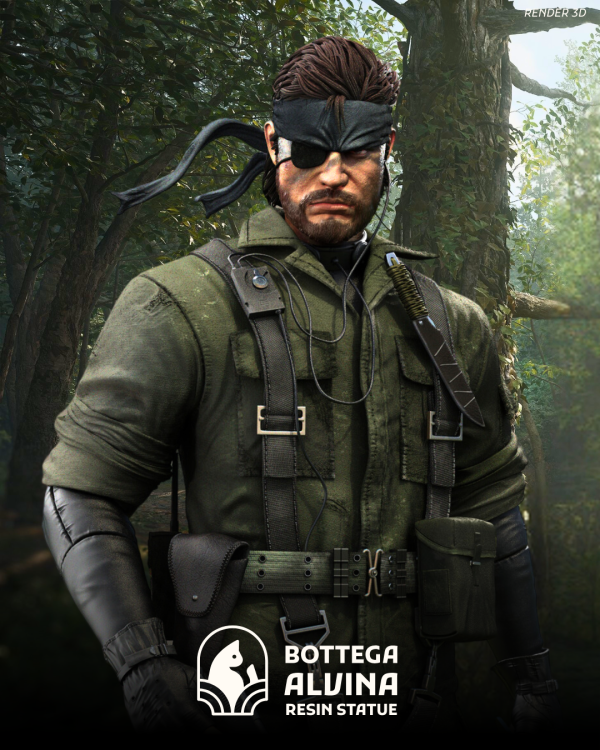 Hand painted legendary soldier statue inspired by Naked Snake from Metal Gear Solid Delta